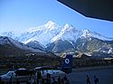 Jomsom airport with Nilgiri